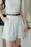 LENNON WIDE LEG CASUAL SHORT (WHITE)