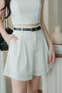 LENNON WIDE LEG CASUAL SHORT (WHITE)