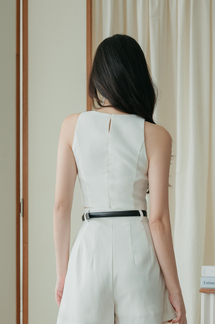 GLADYS ROUND NECK CROP TOP (WHITE)