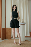 LENNON WIDE LEG CASUAL SHORT (BLACK)