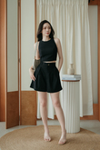 GLADYS ROUND NECK CROP TOP (BLACK)