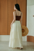 MEGHAN TIERED MAXI DRESS (BROWN)
