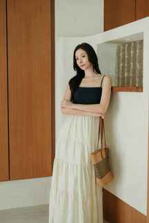 MEGHAN TIERED MAXI DRESS (BLUE)