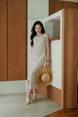 BRIAR SLIT BACK BODYCON DRESS (OAT)