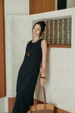 BRIAR SLIT BACK BODYCON DRESS (BLUE)