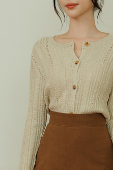SOFIN KNITTED CARDIGAN (OLD LACE)