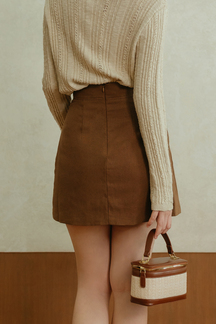 KINSLEY HIGH WAIST SKORTS (BROWN)