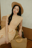 AYDAN PADDED BOX CUT PLAYSUIT (YELLOW STRIPE)