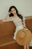 PAMILA SQUARE NECK CROP TOP (BROWN STRIPE)