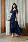 ADELE TIERED MAXI DRESS (DARK BLUE)