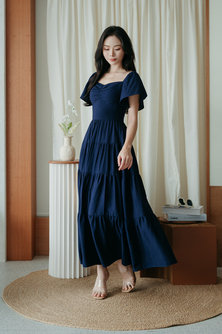 ADELE TIERED MAXI DRESS (DARK BLUE)