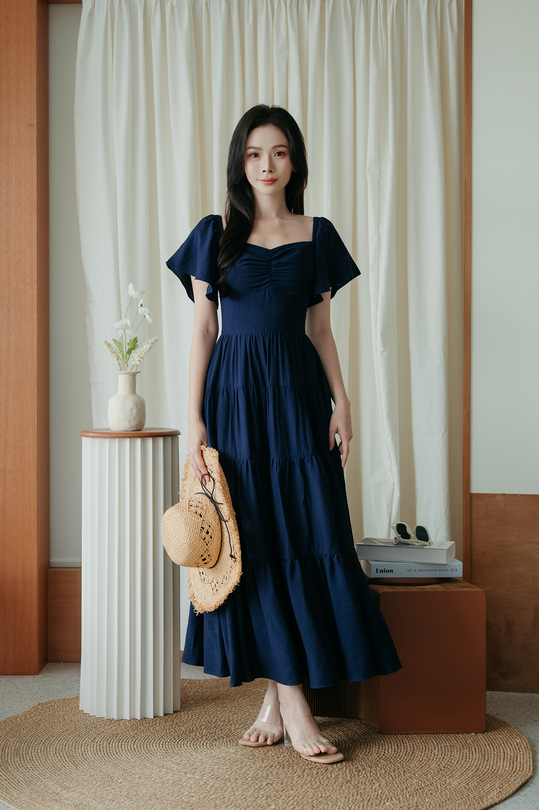ADELE TIERED MAXI DRESS (DARK BLUE)