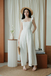HALSTON HIGH WAISTED JUMPSUIT (CREAM)