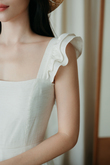 HALSTON HIGH WAISTED JUMPSUIT (CREAM)