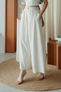 GUNNER HIGH WAISTED PALAZZO (CREAM)