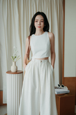 GUNNER HIGH WAISTED PALAZZO (CREAM)