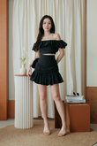 YANW HIGH WAISTED BALLOON SKORT (BLACK)