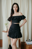 YANW HIGH WAISTED BALLOON SKORT (BLACK)