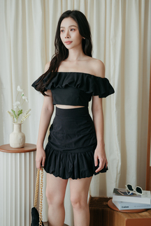 YANW HIGH WAISTED BALLOON SKORT (BLACK)