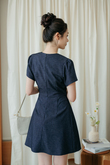 NOVA ROUND NECK MINI DRESS (BLUE1)