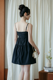 TRACY TIERED MINI DRESS (BLACK)