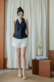 SVEYN HIGH WAISTED SHORTS (CREAM)