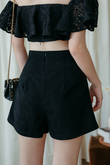 SVEYN HIGH WAISTED SHORTS (BLACK)