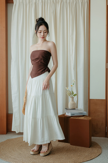 STETSON TIERED LONG SKIRT (CREAM)
