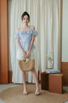 JOEY OFF SHOULDER TOP (BLUE STRIPE)