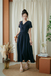EMRY TWIST FRONT MAXI DRESS (DARK BLUE)