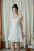 FLOELLA SWEETHEART MINI DRESS (EYELET) FLOELLA SWEETHEART MINI DRESS (EYELET)