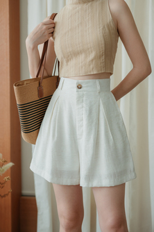 LENNON WIDE LEG CASUAL SHORT (CREAM)