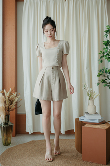 SUTTYN SQUARE NECK CROP TOP (BEIGE)