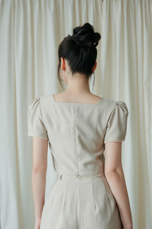 SUTTYN SQUARE NECK CROP TOP (BEIGE)