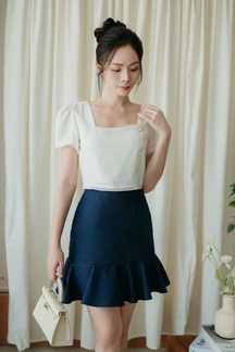 WENDY TRUMPET MINI SKIRT (BLUE)