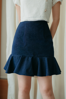 WENDY TRUMPET MINI SKIRT (BLUE)