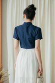 SUE CHEONGSAM TOP (BLUE)