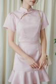 SUE CHEONGSAM TOP (PINK BAMBOO)