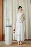 HADLEE HALTER NECK MAXI DRESS (WHITE) HADLEE HALTER NECK MAXI DRESS (WHITE)