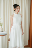 HADLEE HALTER NECK MAXI DRESS (WHITE) HADLEE HALTER NECK MAXI DRESS (WHITE)