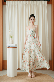 MADELINE CAMI TIERED DRESS (FLORAL)