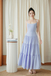 MADELINE CAMI TIERED DRESS (BLUE STRIPE)