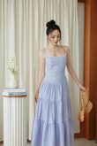 MADELINE CAMI TIERED DRESS (BLUE STRIPE) MADELINE CAMI TIERED DRESS (BLUE STRIPE)
