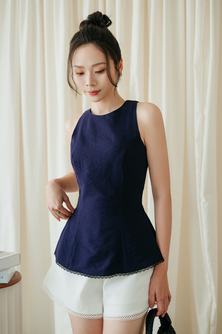 SUZON SIDE SPLIT TOP (BLUE)