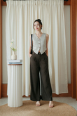 KENJI HIGH WAISTED PANTS (BROWN)