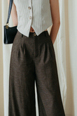 KENJI HIGH WAISTED PANTS (BROWN)