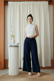 KENJI HIGH WAISTED PANTS (BLUE)