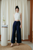 KENJI HIGH WAISTED PANTS (BLUE)