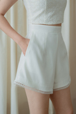 AVIN HIGH WAISTED SHORTS (WHITE)