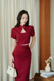 LAVERN CHEONGSAM TOP (RED)